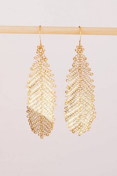 Devon Mixed Metal Feather Earrings